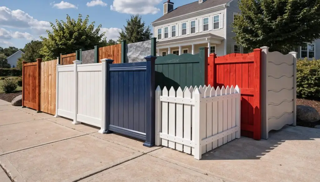 Comparison of different fence materials affecting costs and deposit requirements